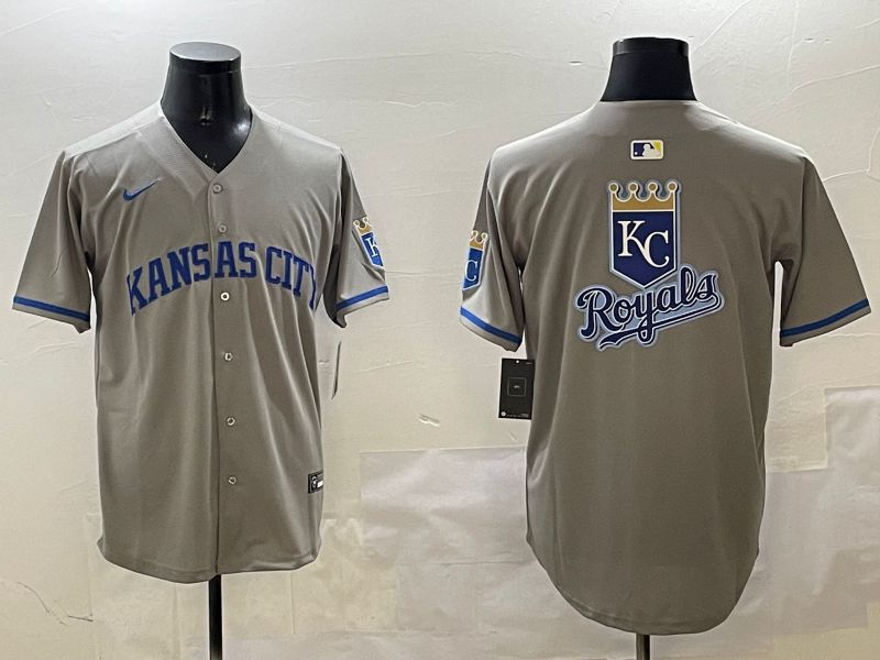 Men Kansas City Royals Blank Grey Game 2025 Nike MLB Jersey style 2->chicago cubs->MLB Jersey